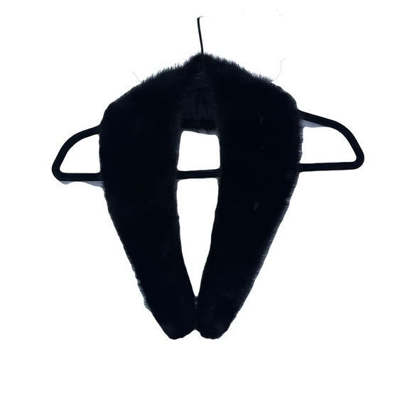 None Accessories - Vintage Black Mink Fur Stole Scarf Wrap One Size Classic Evening